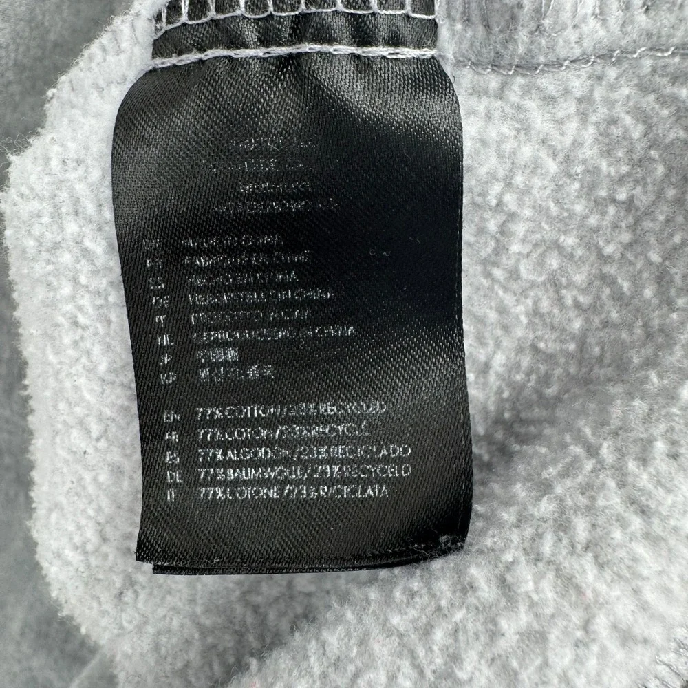Brixton Hoodie Mens Medium Gray Sleeve Logo‎ Graphic Pullover Fleece Sweatshirt